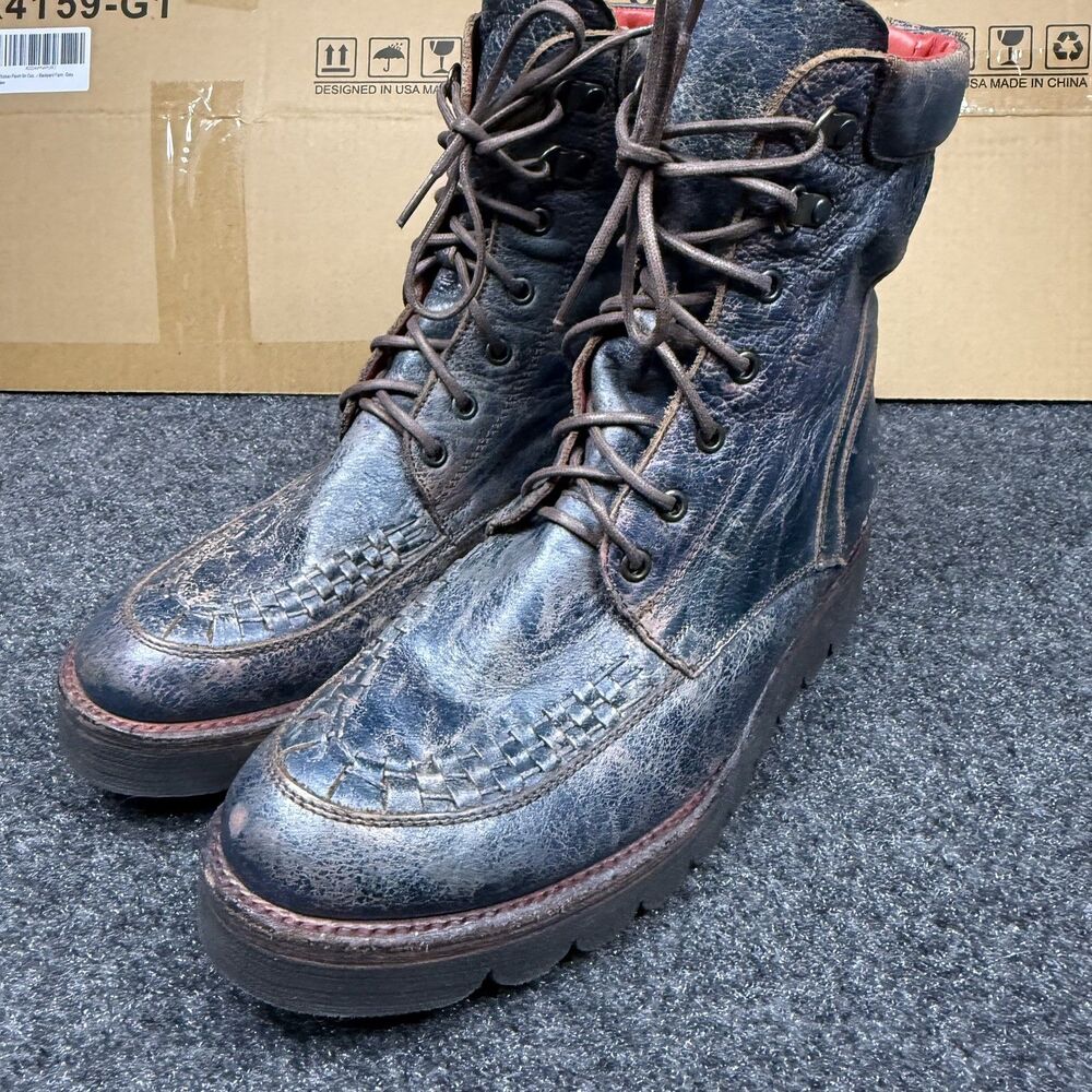 Bed Stu Elisha II Platform Leather Boots Aster Purple Lux distressed size 11
